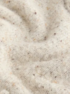 Gebreide Kleding|Next - Boucle Ronde hals Trui Met Wol Ecru gemêleerd