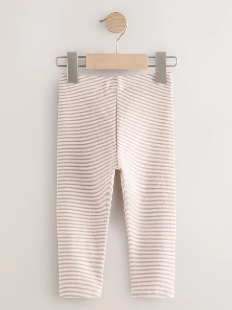 Broeken En Leggings*Next - Versierde leggings (3 mnd-7 jr) Ecru gestreepte beer