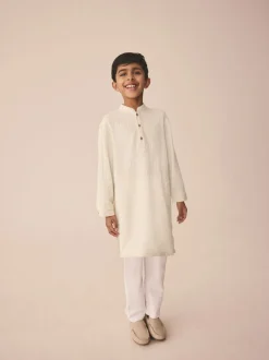 Kurtas*Next Ecru getextureerde jacquard - Eid Koerta (3mnd -16jr)
