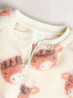 Babypakjes En Babypyjama's|Next - Zware fleece babypyjama Ecru Hamish