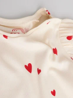 Tops|Sets En Combisets|Next - 2 -delige babyset van top en legging (0mnd -2jr) Ecru harten
