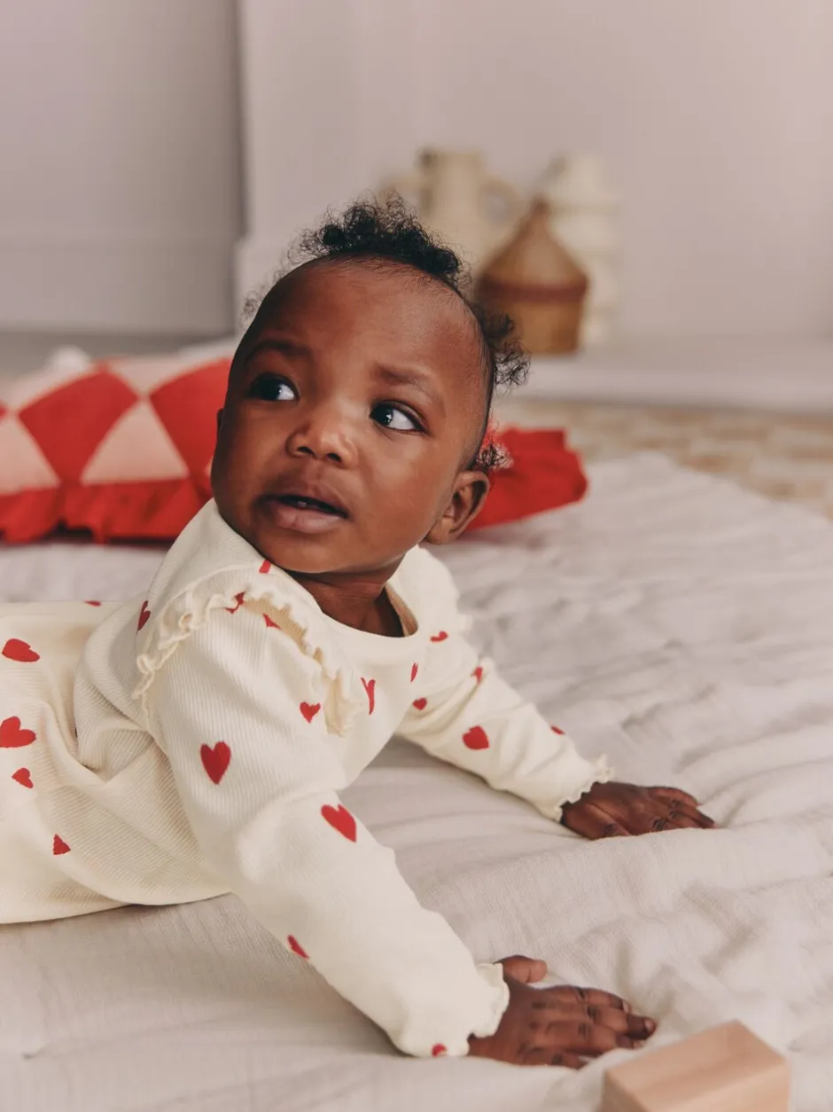 Tops|Sets En Combisets|Next - 2 -delige babyset van top en legging (0mnd -2jr) Ecru harten