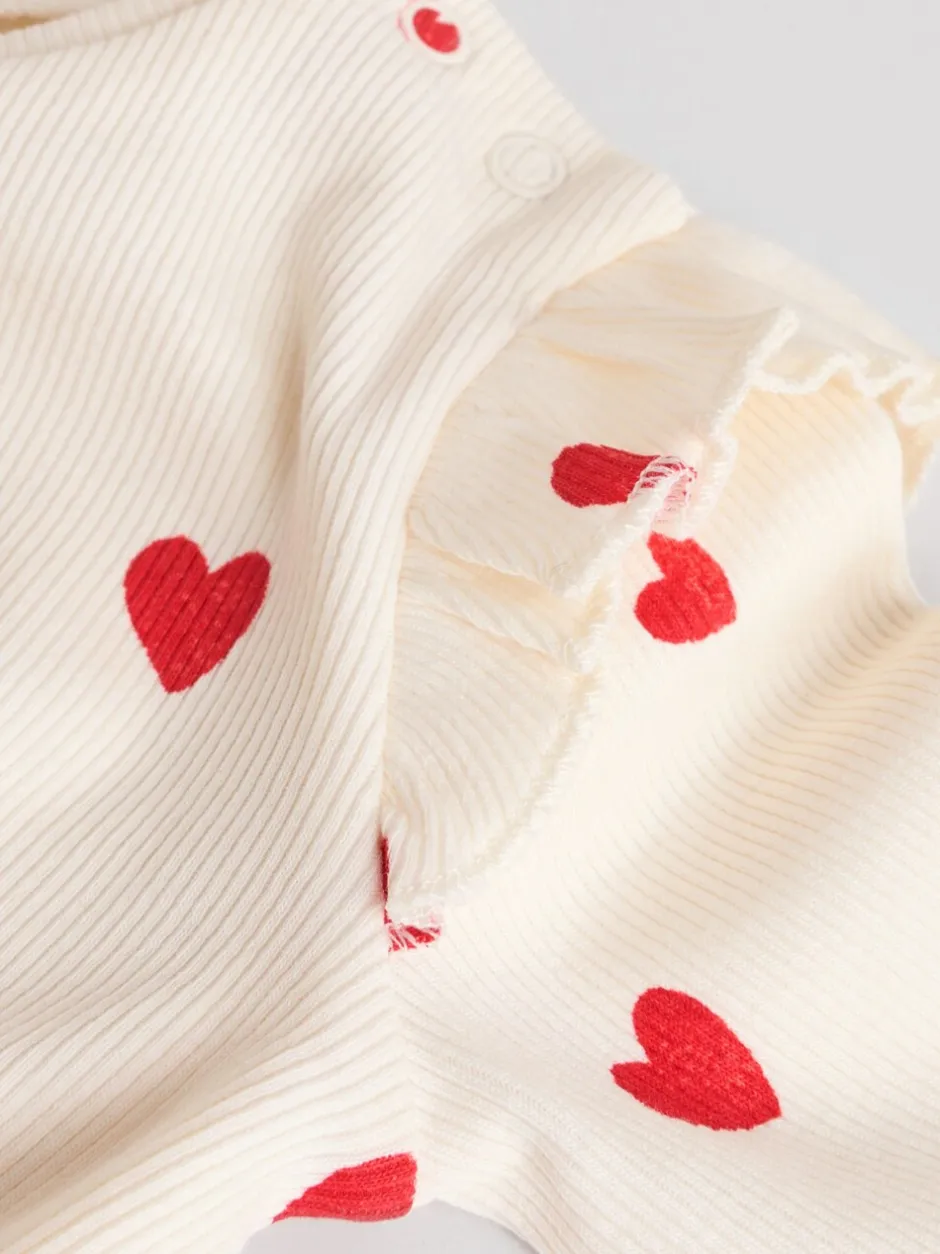 Tops|Sets En Combisets|Next - 2 -delige babyset van top en legging (0mnd -2jr) Ecru harten