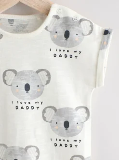 Rompertjes En Tuinbroeken*Next - Babyrompertje Ecru I Love My Daddy