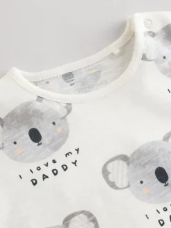 Rompertjes En Tuinbroeken*Next - Babyrompertje Ecru I Love My Daddy