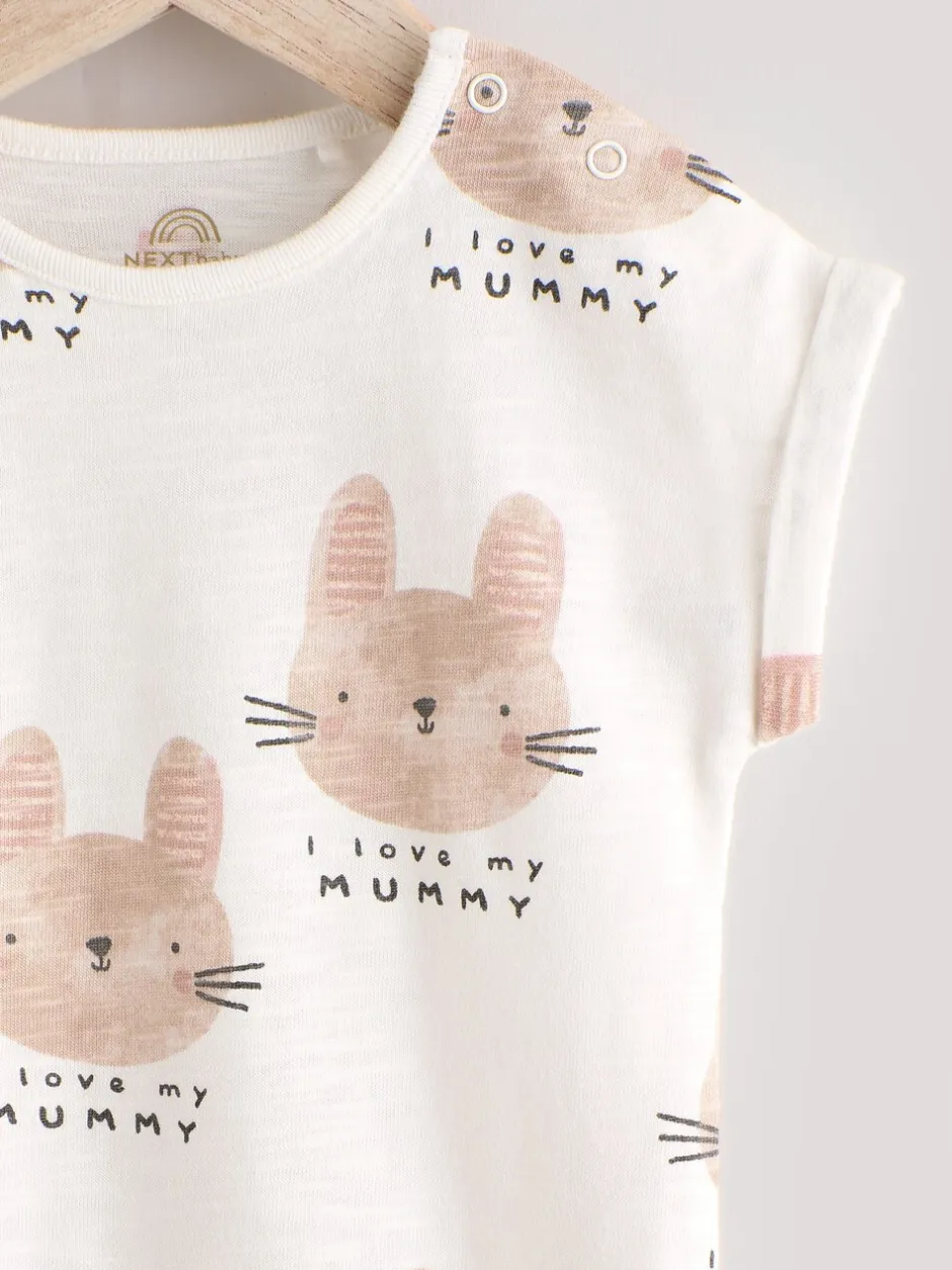 Rompertjes En Tuinbroeken*Next - Babyrompertje Ecru I Love My Mummy