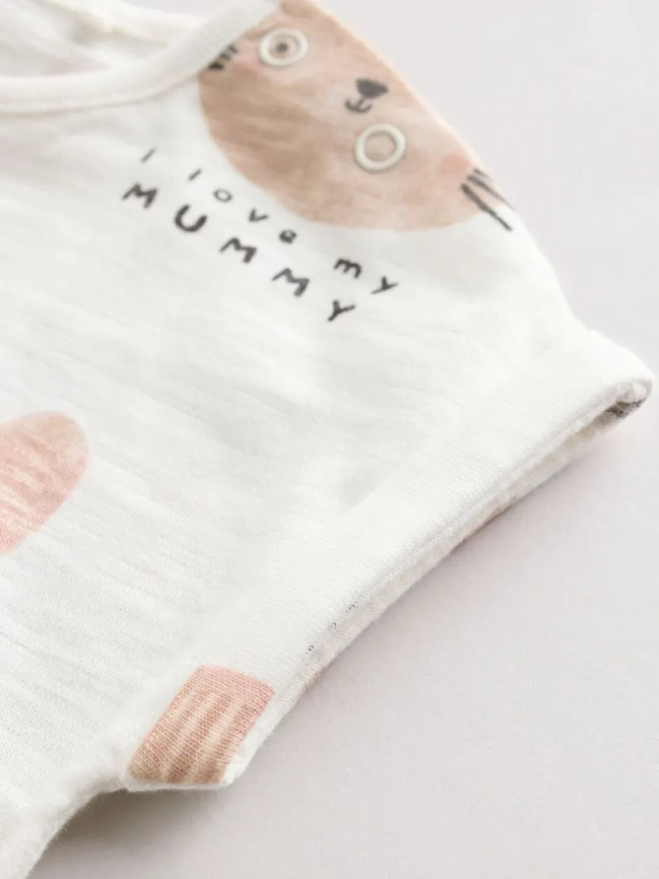 Rompertjes En Tuinbroeken*Next - Babyrompertje Ecru I Love My Mummy