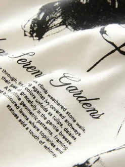 T-Shirts En Hemden*Next Ecru met bloemenmotief - Relaxed fit - Zwaar T-shirt met grafische print