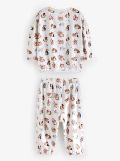 Nachtkleding En Pyjama's|Pyjama's|Next - Cath Kidston Cosy Fleece Pyjama's Ecru wit