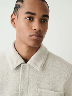 Jassen En Jacks|Sweaters En Hoody´S*Next - Fleece shacket Ecru wit