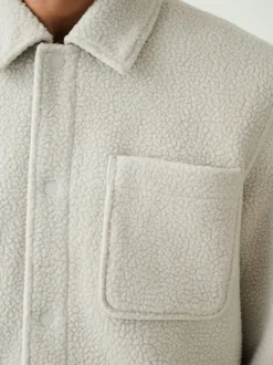 Jassen En Jacks|Sweaters En Hoody´S*Next - Fleece shacket Ecru wit