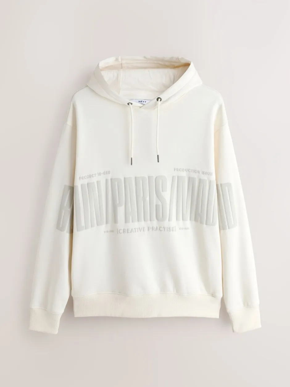 Sweaters En Hoody´S|Sweaters En Hoody´S|Next Ecru wit - Hoodie met grafische print