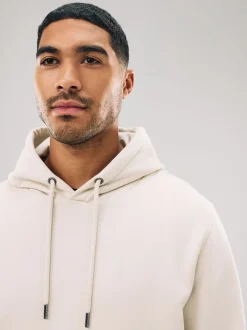 Sweaters En Hoody´S|Sweaters En Hoody´S|Next Ecru wit - Normale Pasvorm - Zwaargewicht Cotton Rich Jersey Hoodie