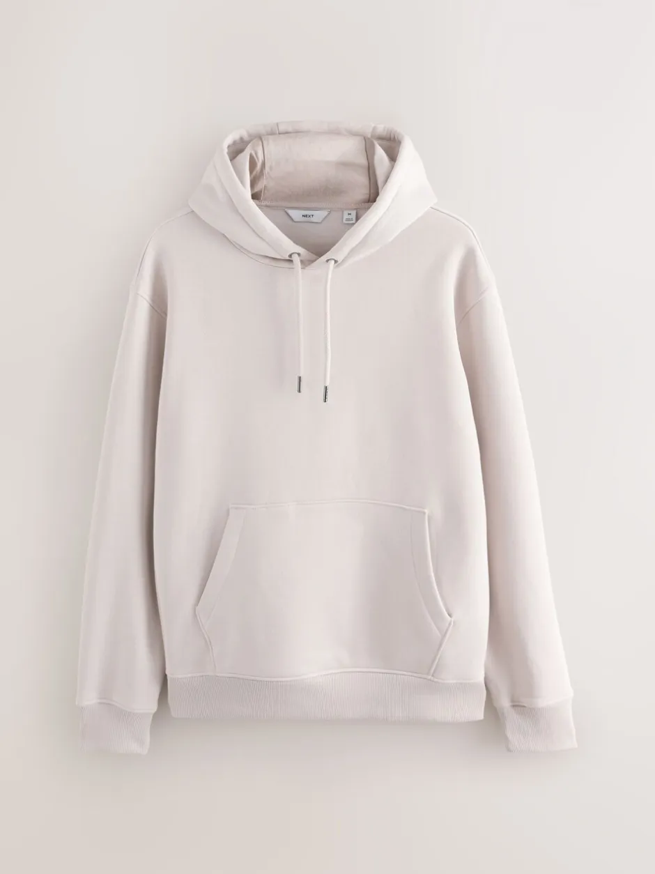 Sweaters En Hoody´S|Sweaters En Hoody´S|Next Ecru wit - Normale Pasvorm - Zwaargewicht Cotton Rich Jersey Hoodie