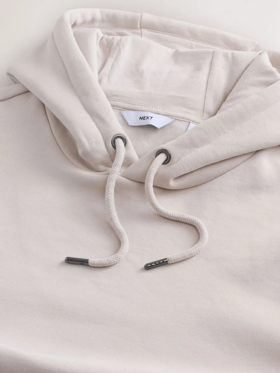 Sweaters En Hoody´S|Sweaters En Hoody´S|Next Ecru wit - Normale Pasvorm - Zwaargewicht Cotton Rich Jersey Hoodie
