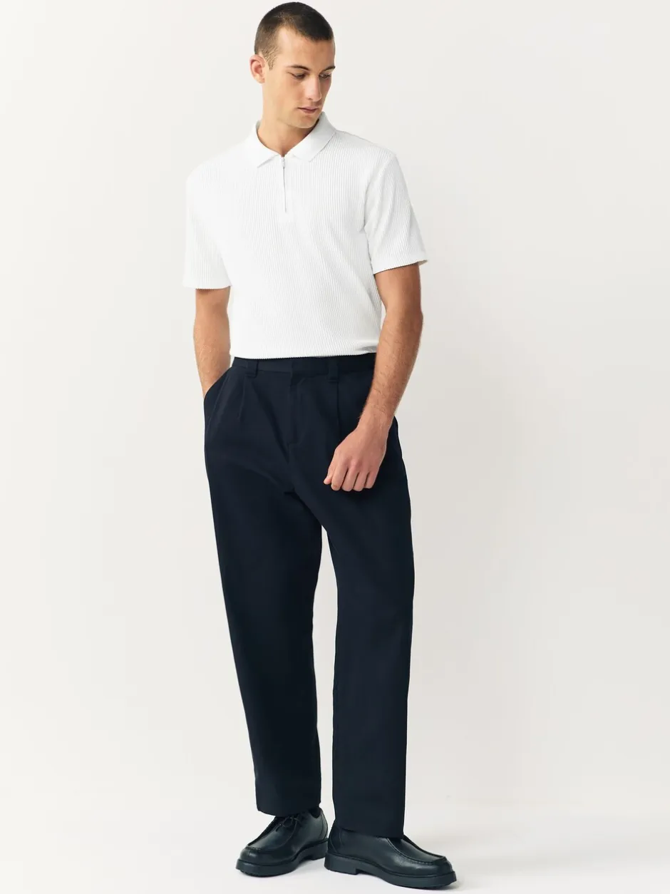 Poloshirts|Next - Smart poloshirt met textuur en rits Ecru wit