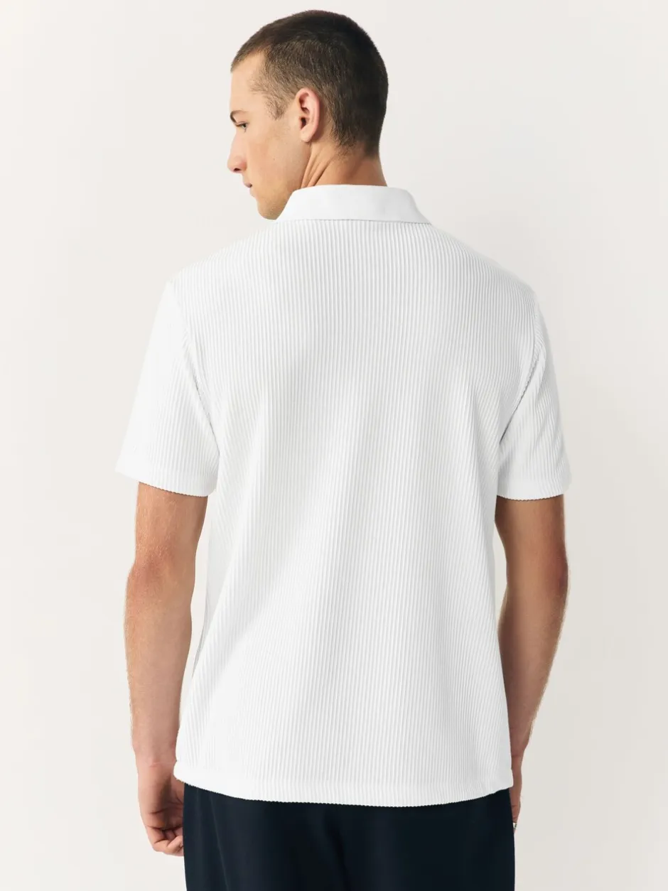 Poloshirts|Next - Smart poloshirt met textuur en rits Ecru wit