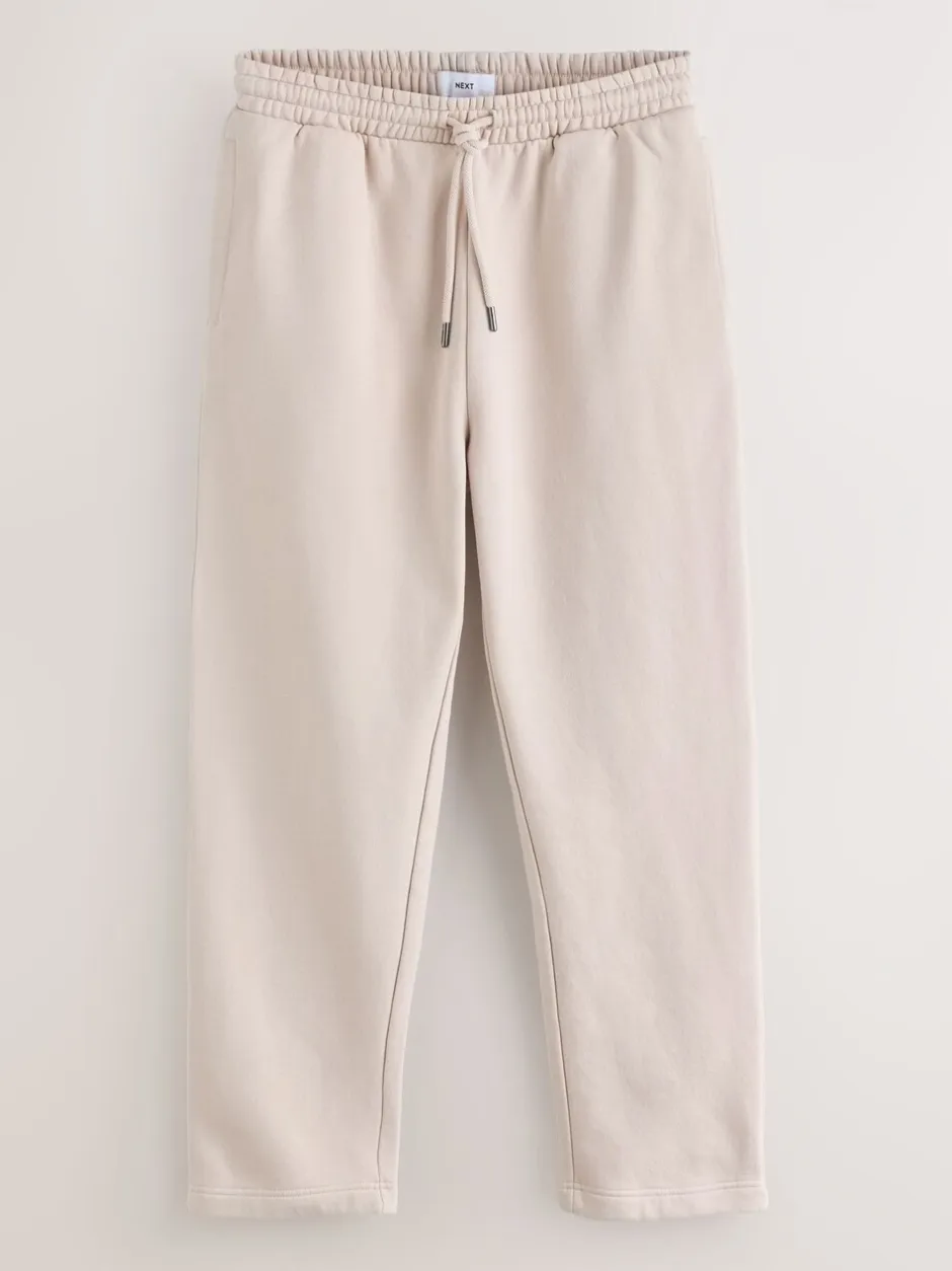 Joggingbroeken*Next Ecru wit - Straight fit - Relaxed Fit Brushback Heavyweight Joggers