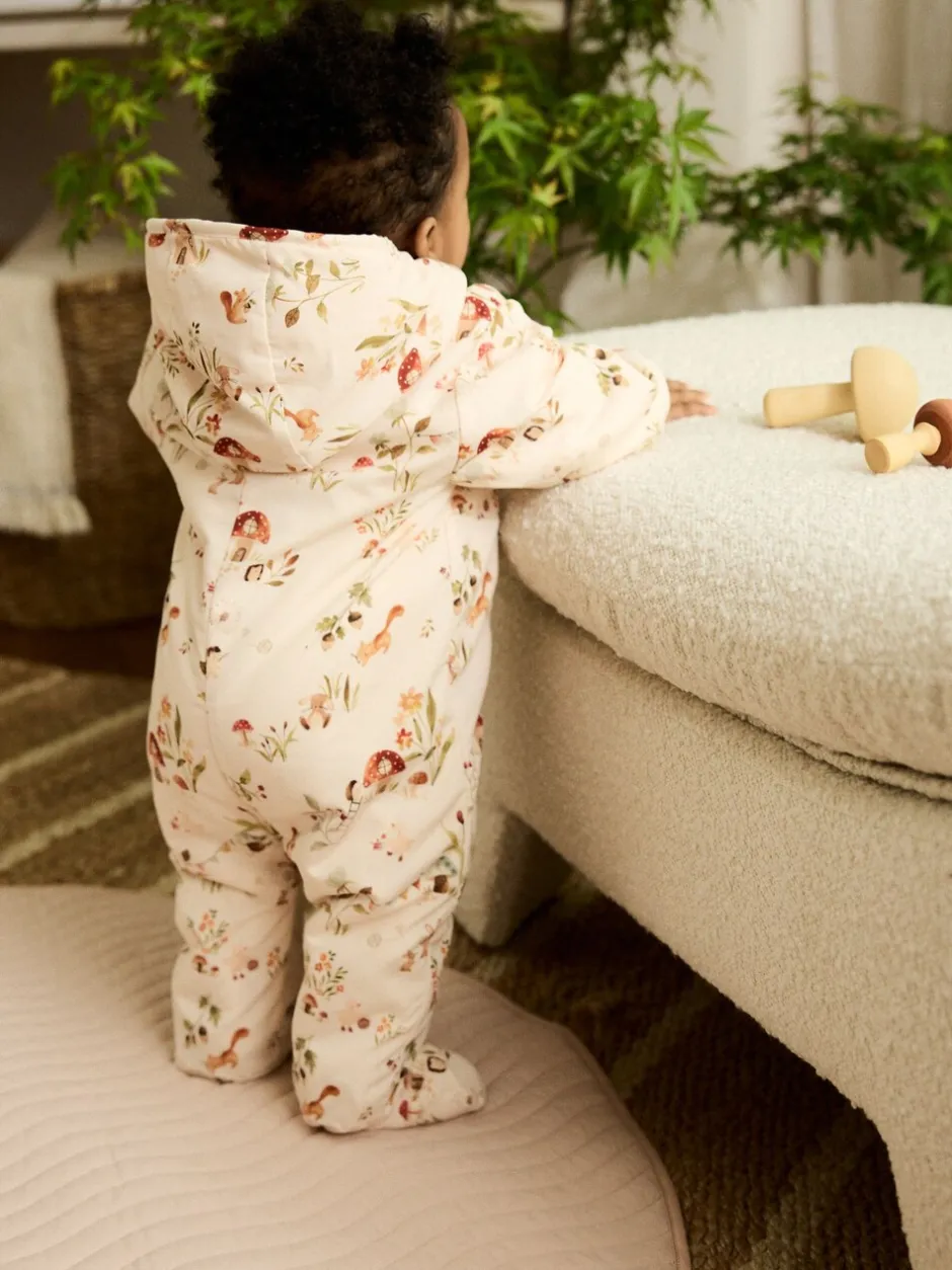 Jassen, Jacks En Kinderwagenpakjes|Jassen En Jacks|Next - Baby kinderwagenpak van nylon (0mnd -2jr) Ecru Woodland trui met capuchon