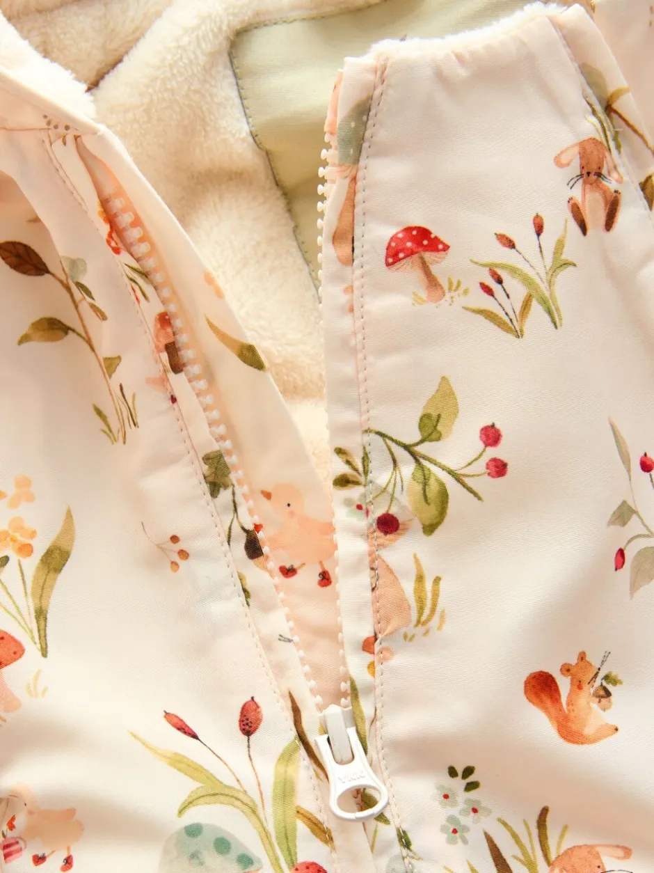 Jassen, Jacks En Kinderwagenpakjes|Jassen En Jacks|Next - Baby kinderwagenpak van nylon (0mnd -2jr) Ecru Woodland trui met capuchon