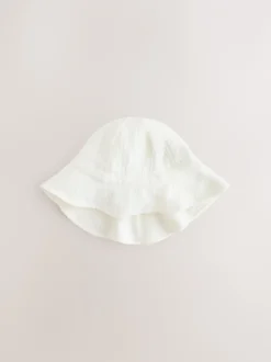 Mutsjes En Antikrabwantjes|Mutsen, Handschoenen En Sjaals*Next Ecru Woven Crinkle - Babyhoedje (0 mnd-2 jr)