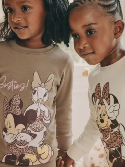 Nachtkleding En Pyjama's|Pyjama's*Next Ecru/bruin - Minnie Mouse knusse pyjama's verpakking van 2 (9mnd -12jr)