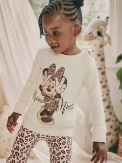 Nachtkleding En Pyjama's|Pyjama's*Next Ecru/bruin - Minnie Mouse knusse pyjama's verpakking van 2 (9mnd -12jr)