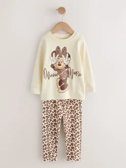Nachtkleding En Pyjama's|Pyjama's*Next Ecru/bruin - Minnie Mouse knusse pyjama's verpakking van 2 (9mnd -12jr)