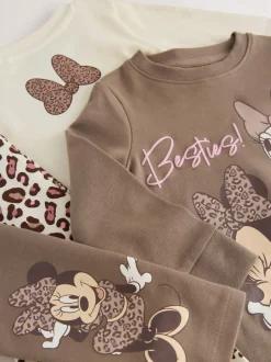 Nachtkleding En Pyjama's|Pyjama's*Next Ecru/bruin - Minnie Mouse knusse pyjama's verpakking van 2 (9mnd -12jr)
