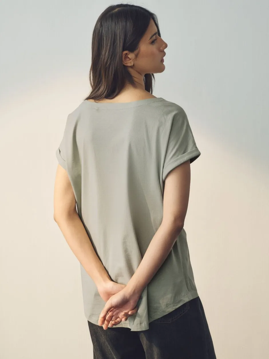 Tops En T-Shirts*Next - Set van 5 T-shirts met kapmouwtjes Ecru/Taupe/Bruin/Blauw/Geel
