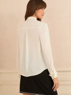 Blouses En Overhemden|Love & Roses - overhemd met knopen en lange mouwen Ecruwit