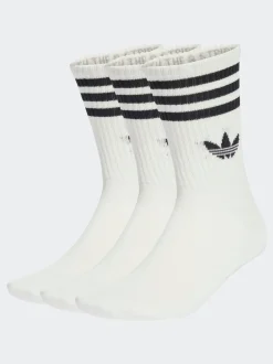 Sokken|Sokken*adidas originals Ecruwit - Ronde hals - 3-Strepen Crew Sokken 3 paar