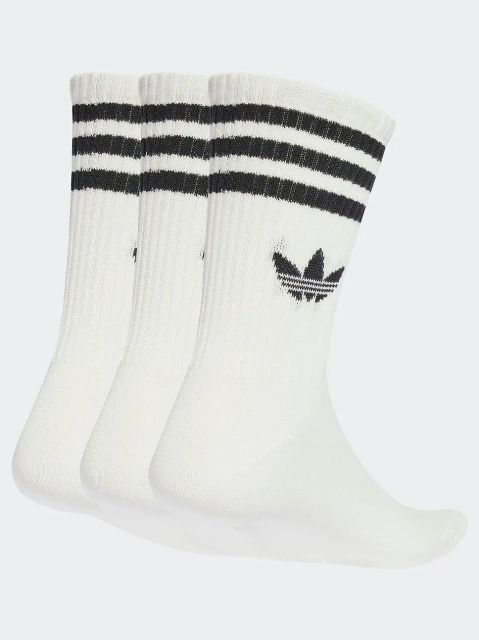 Sokken|Sokken*adidas originals Ecruwit - Ronde hals - 3-Strepen Crew Sokken 3 paar