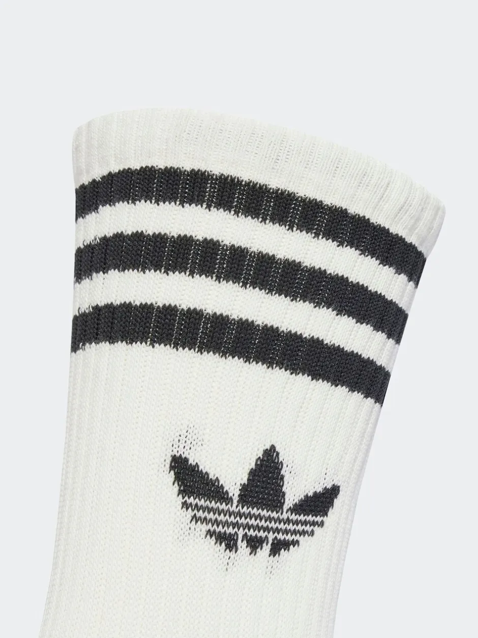 Sokken|Sokken*adidas originals Ecruwit - Ronde hals - 3-Strepen Crew Sokken 3 paar