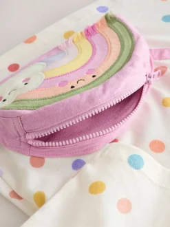 Tops|Next Ecru-wit met regenboog - Long Sleeve Bag Top (3mths-7yrs)