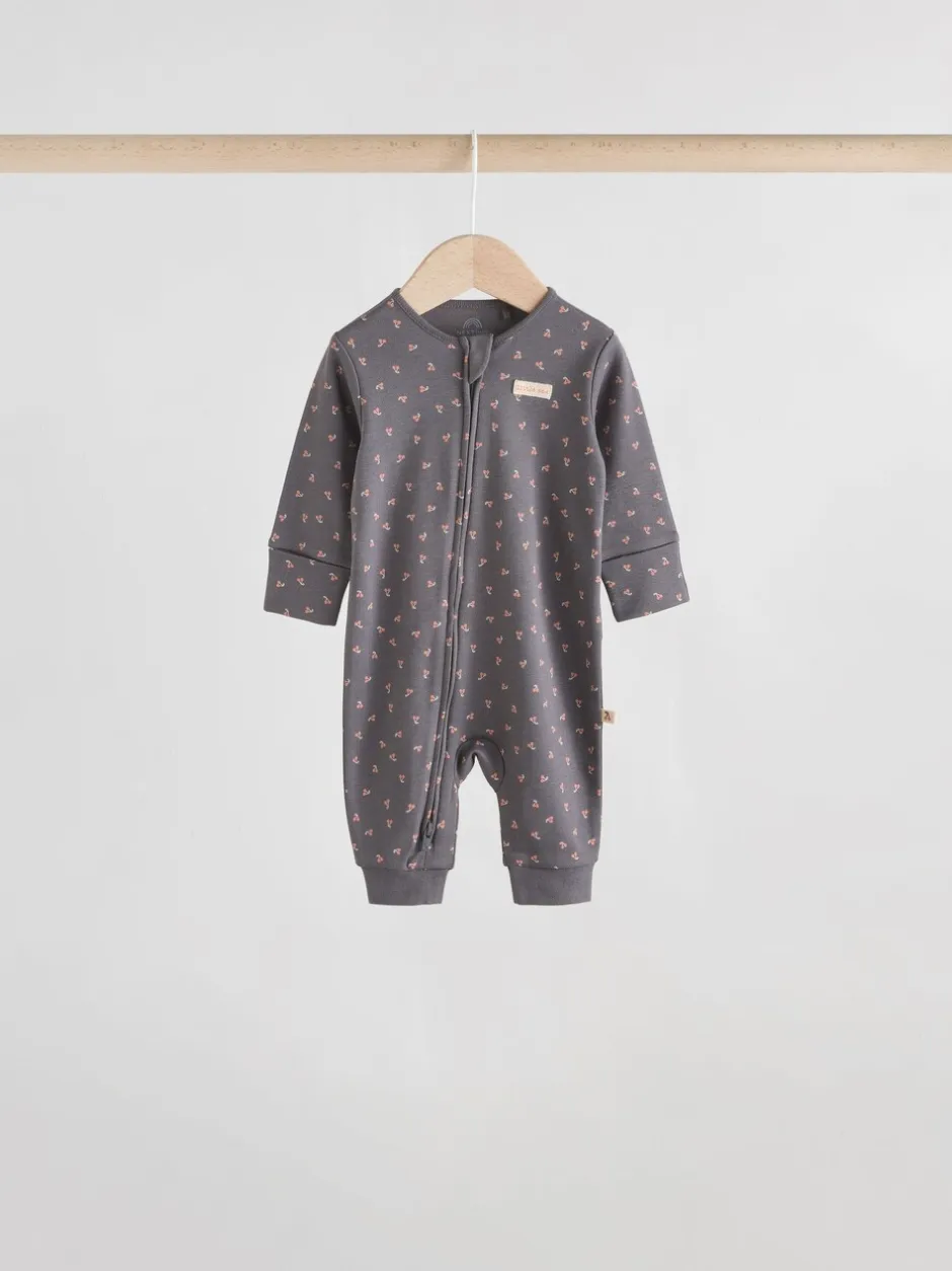 Babypakjes En Babypyjama's|Next - Verpakking van 4 Baby pyjama's met tweewegrits en Print (0mnd -3jr) Eenkleurig luipaard en kers