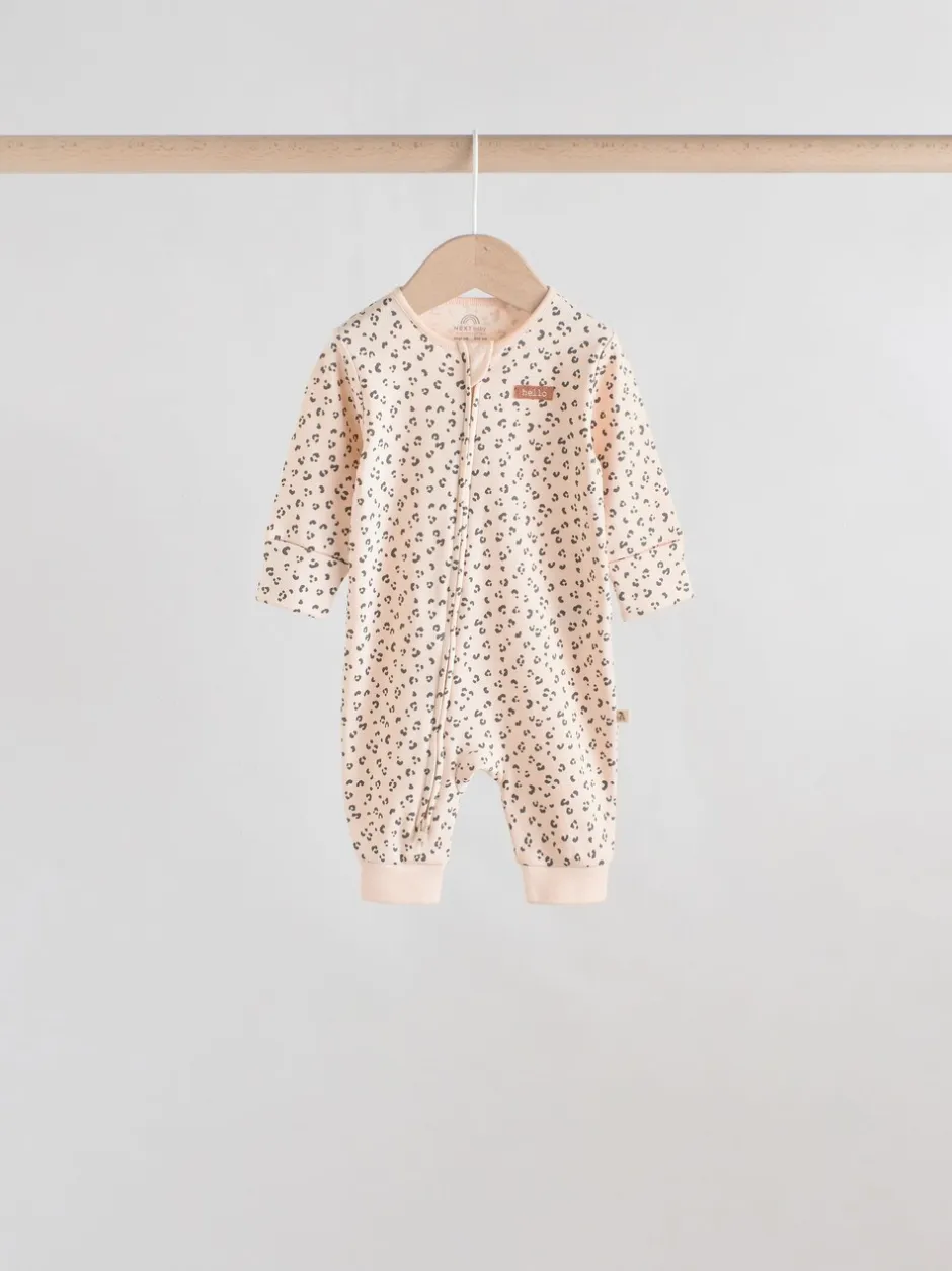 Babypakjes En Babypyjama's|Next - Verpakking van 4 Baby pyjama's met tweewegrits en Print (0mnd -3jr) Eenkleurig luipaard en kers