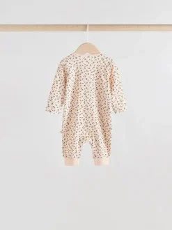 Babypakjes En Babypyjama's|Next - Verpakking van 4 Baby pyjama's met tweewegrits en Print (0mnd -3jr) Eenkleurig luipaard en kers