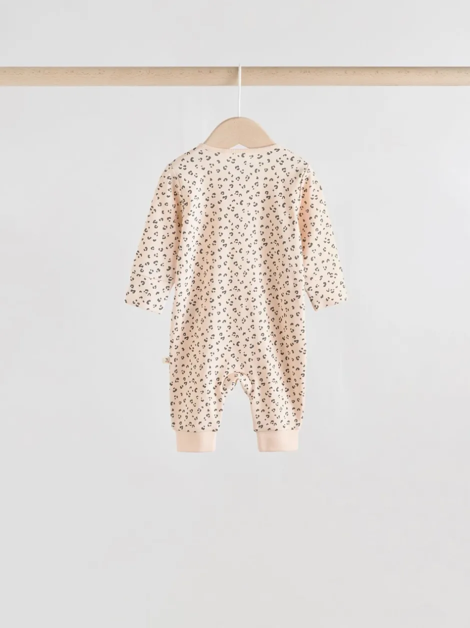 Babypakjes En Babypyjama's|Next - Verpakking van 4 Baby pyjama's met tweewegrits en Print (0mnd -3jr) Eenkleurig luipaard en kers