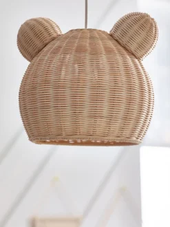 Lampenkappen|Verlichting|Next Eenvoudig te monteren lampenkap van rotan met teddybeervorm