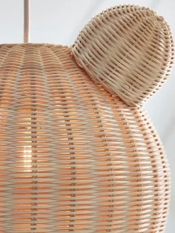 Lampenkappen|Verlichting|Next Eenvoudig te monteren lampenkap van rotan met teddybeervorm