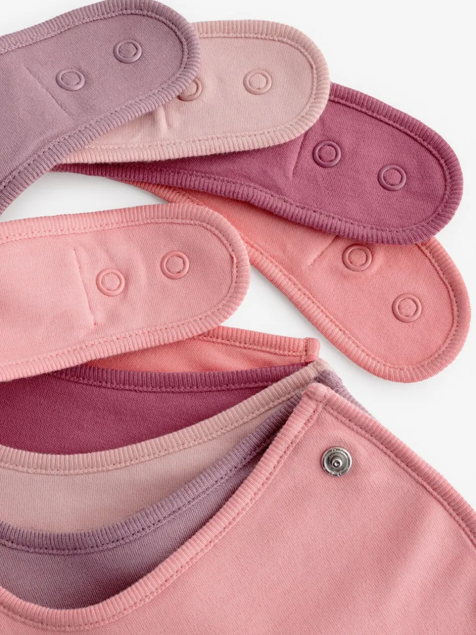 Slabbetjes|Next Effen roze - 5 Babyslabbetjes
