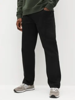 Jeans|Next Effen zwart - Klassieke stretchy Jeans met relaxed fit