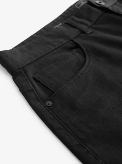 Jeans|Next Effen zwart - Klassieke stretchy Jeans met relaxed fit