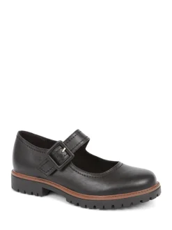 Lage Schoenen|Pavers - Mary Jane Buckle Shoes with Chunky Sole Effen zwart
