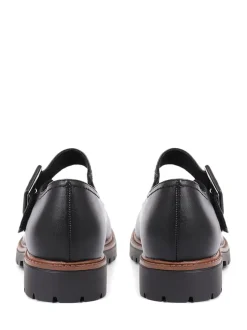 Lage Schoenen|Pavers - Mary Jane Buckle Shoes with Chunky Sole Effen zwart