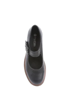 Lage Schoenen|Pavers - Mary Jane Buckle Shoes with Chunky Sole Effen zwart