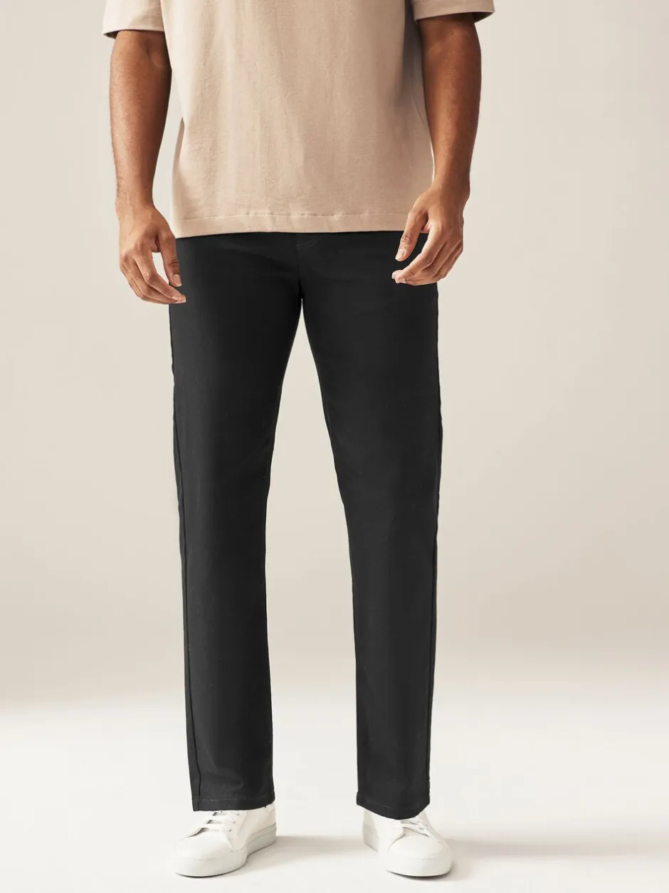 Jeans*Next Effen zwart - Rechte, klassieke jeans met stretch