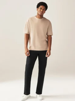 Jeans*Next Effen zwart - Rechte, klassieke jeans met stretch
