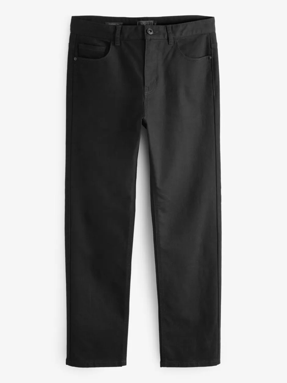 Jeans*Next Effen zwart - Rechte, klassieke jeans met stretch